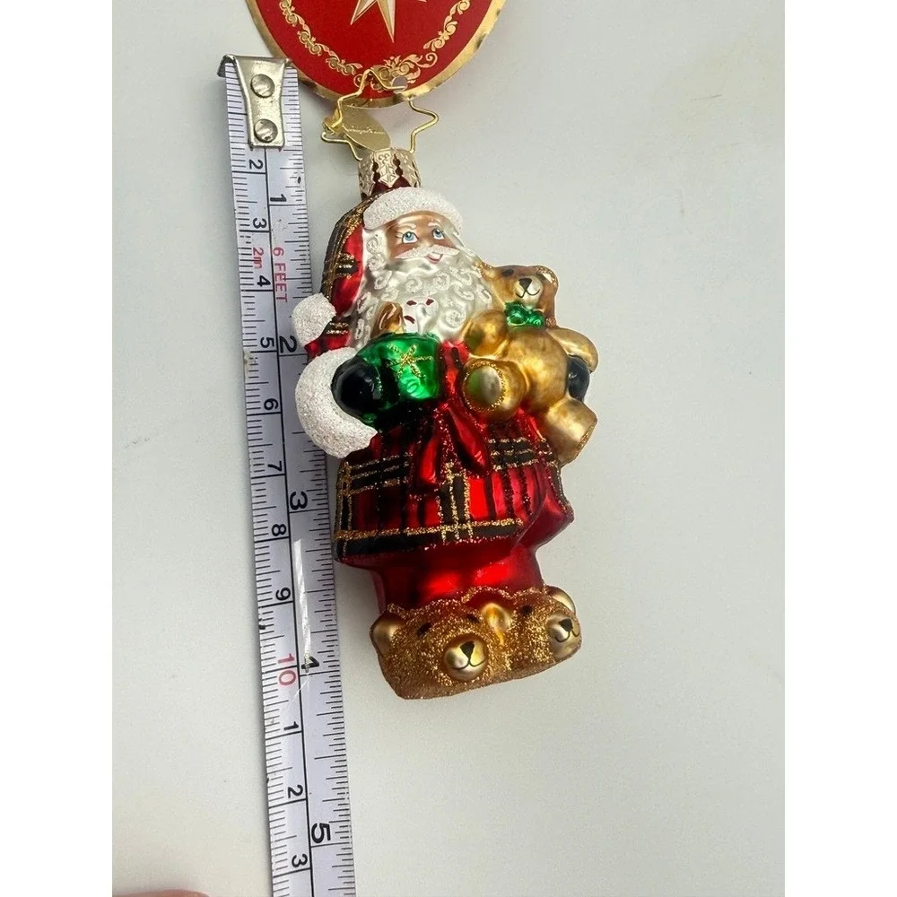 NWT Christopher Radko Santa Christmas Ornament Sweet Slumber Treat Gem Bear 2025